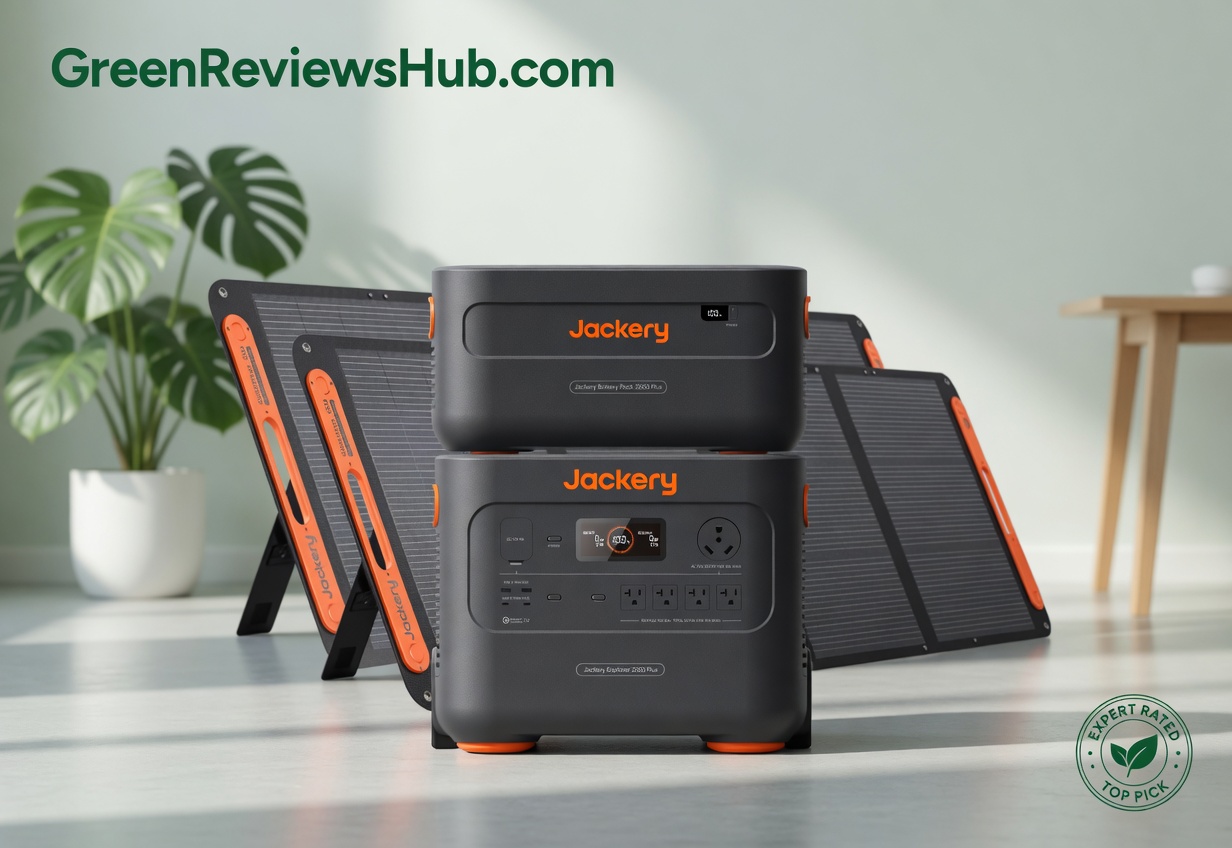 Jackery Explorer 2000 Plus paired with solar panels
