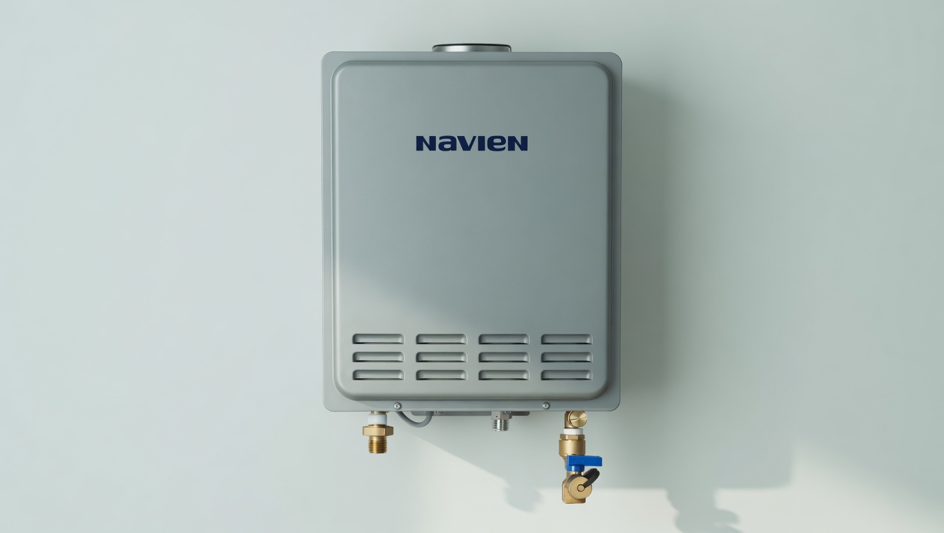 Navien tankless water heater wall-mounted — premium gas tankless option